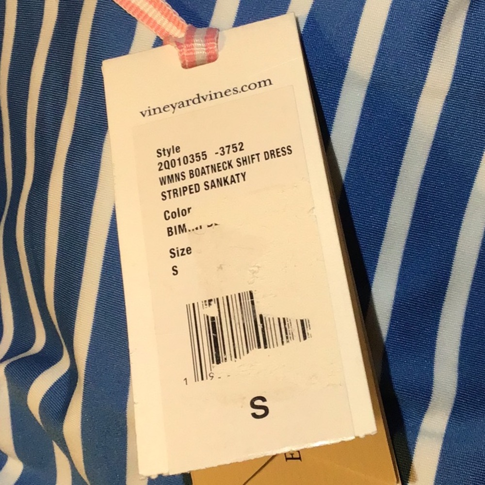 Vineyard Vines Lightweight Sankaty Strip Boatneck Shift Dress - Picture 12 of 13